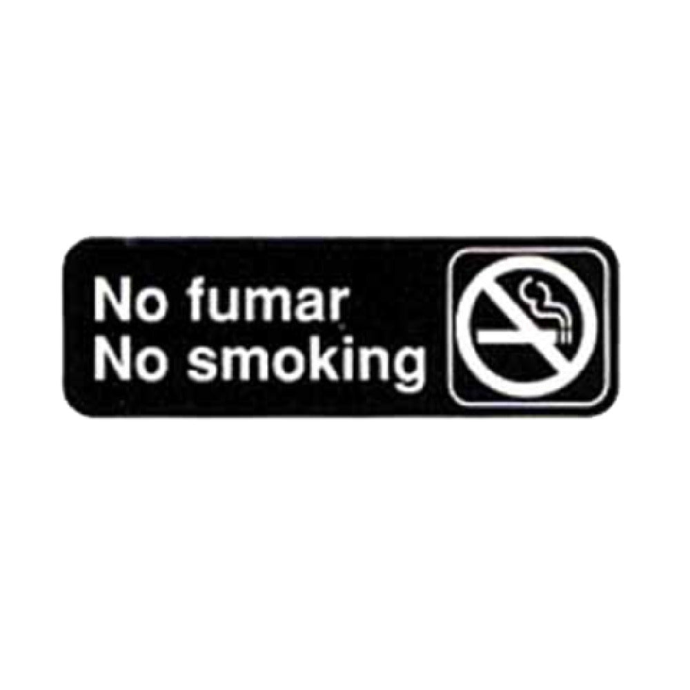 TableCraft Products 394589 - Cash & Carry Sign, 3" X 9", "No Fumar/No Smoking"