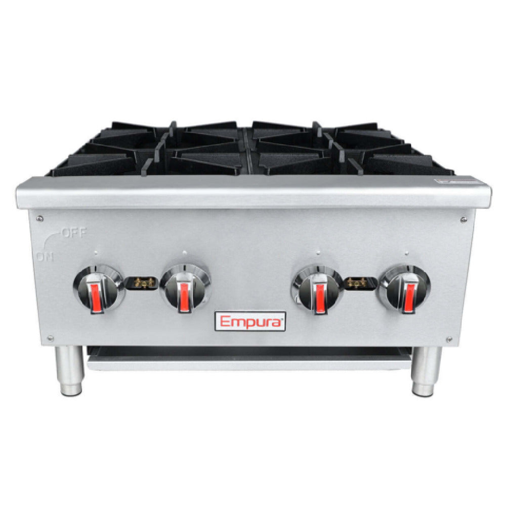 Empura EHP-4 - Standard Duty Gas Hot Plate, 23.6"W X 28.5"D X 13.7"H, With 12" X 12" Cast Iron Top Grates