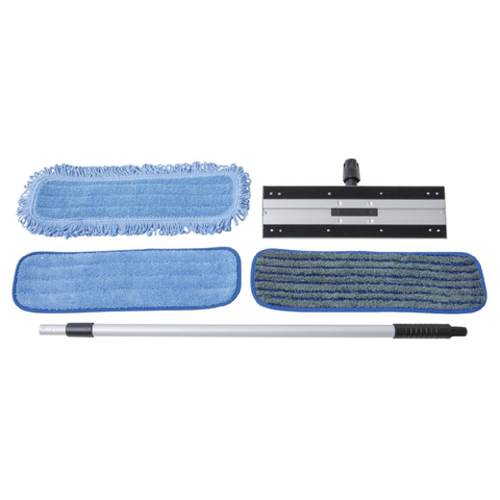 Hubert 37527 - Mop Kit, 18" X 5", Includes: Aluminum Telescopic Handle (adjustable 34" To 58")