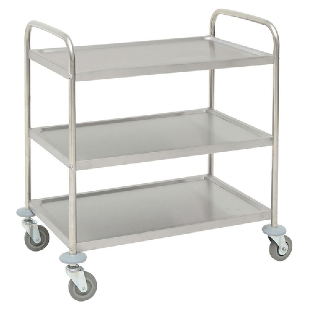 Hubert 74052 - Trolley Cart, 3-shelf, 31-9/10" X 17-9/10" X 33-5/8"H