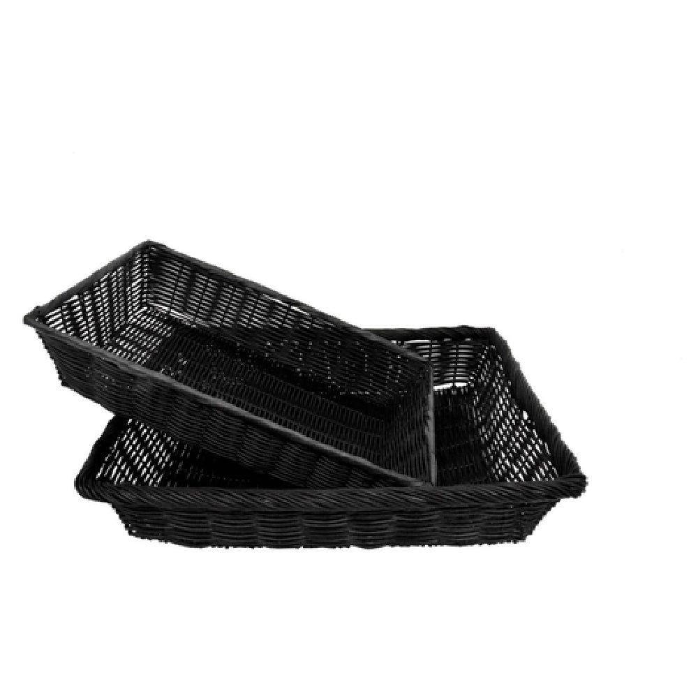 Omcan 31426 (31426) Deli Basket 19-1/2" X 15-1/2" X 4" Deep Black Weave Pattern