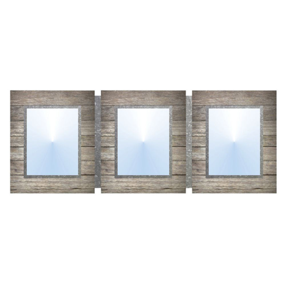 Hubert 46676 - Menu Board, 3-pocket, Wall-mount