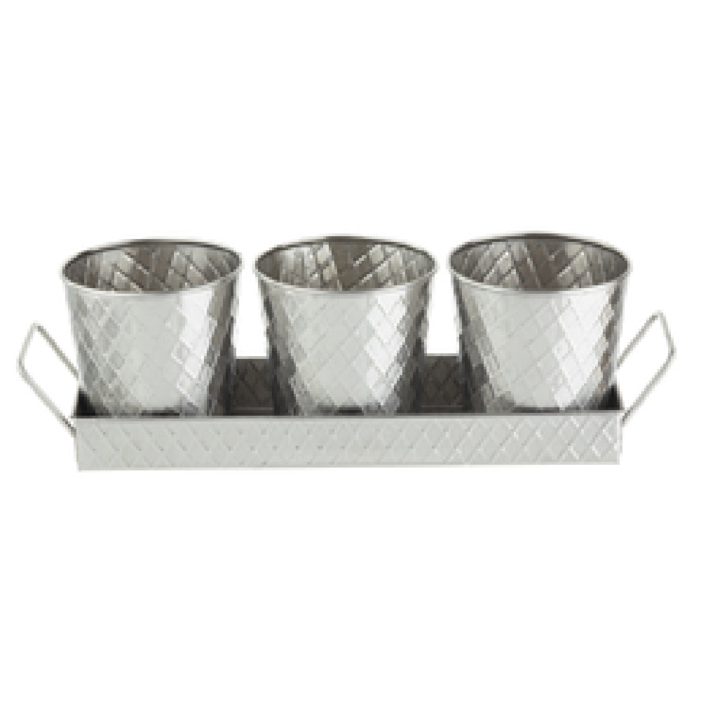 TableCraft Products 10486 - Lattice Collection™ Snack Set, 4-piece, 14-5/8" X 4-1/4" X 4-1/4"H