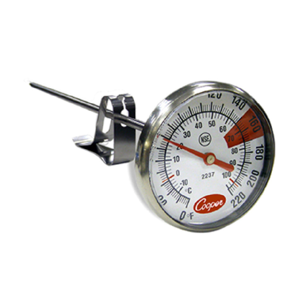 Cooper Atkins 2237-04-8 Espresso Thermometer 1-3/4" (4.5cm) Dia. Dial With 7" (17.8cm) Stem Length