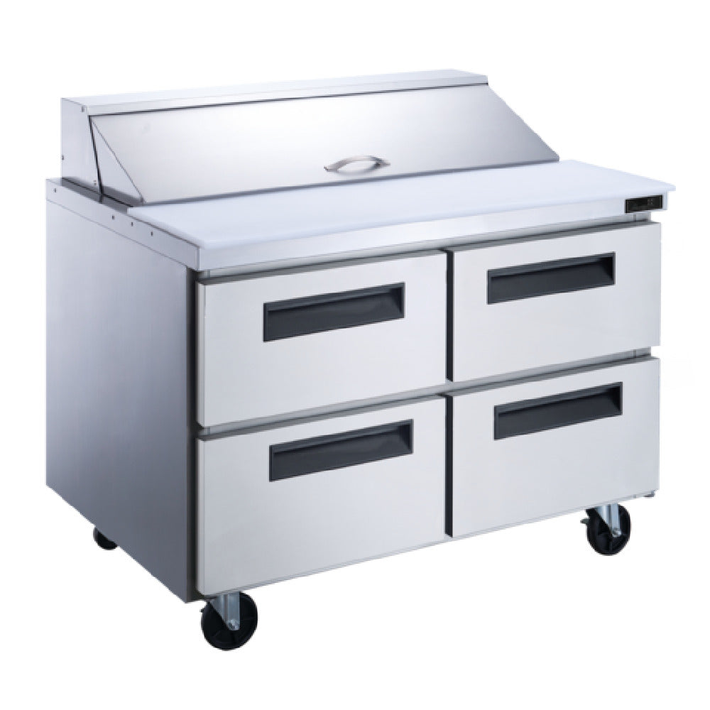 Dukers DSP60-16-D4 Sandwich/Salad Prep Table With Drawers 60"W Bottom Mount Self-contained Refrigeration