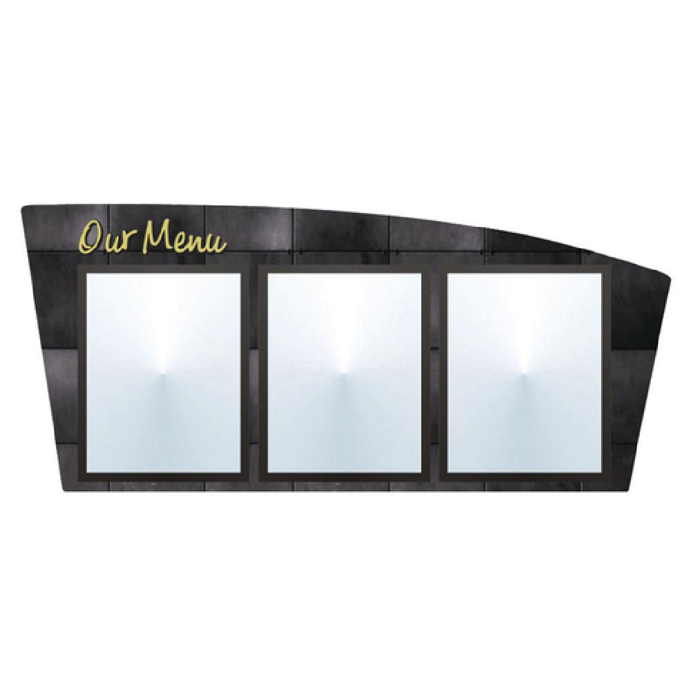 Hubert 21024 - Menu Board, 3-pocket, Wall-mount