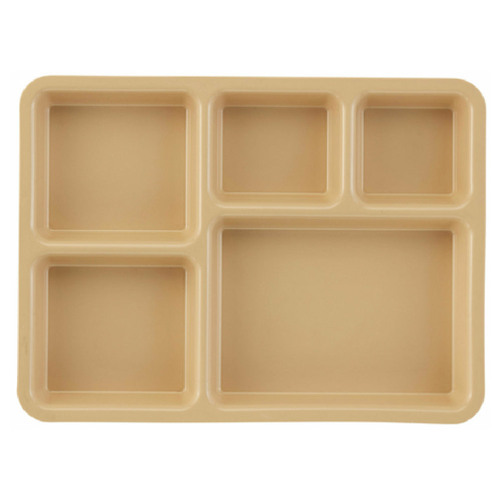 Cambro 1411CP161 Tray-on-Tray Meal Delivery Tray 5-compartment 14-3/8"L X 10-9/16"W X 1-1/4"D