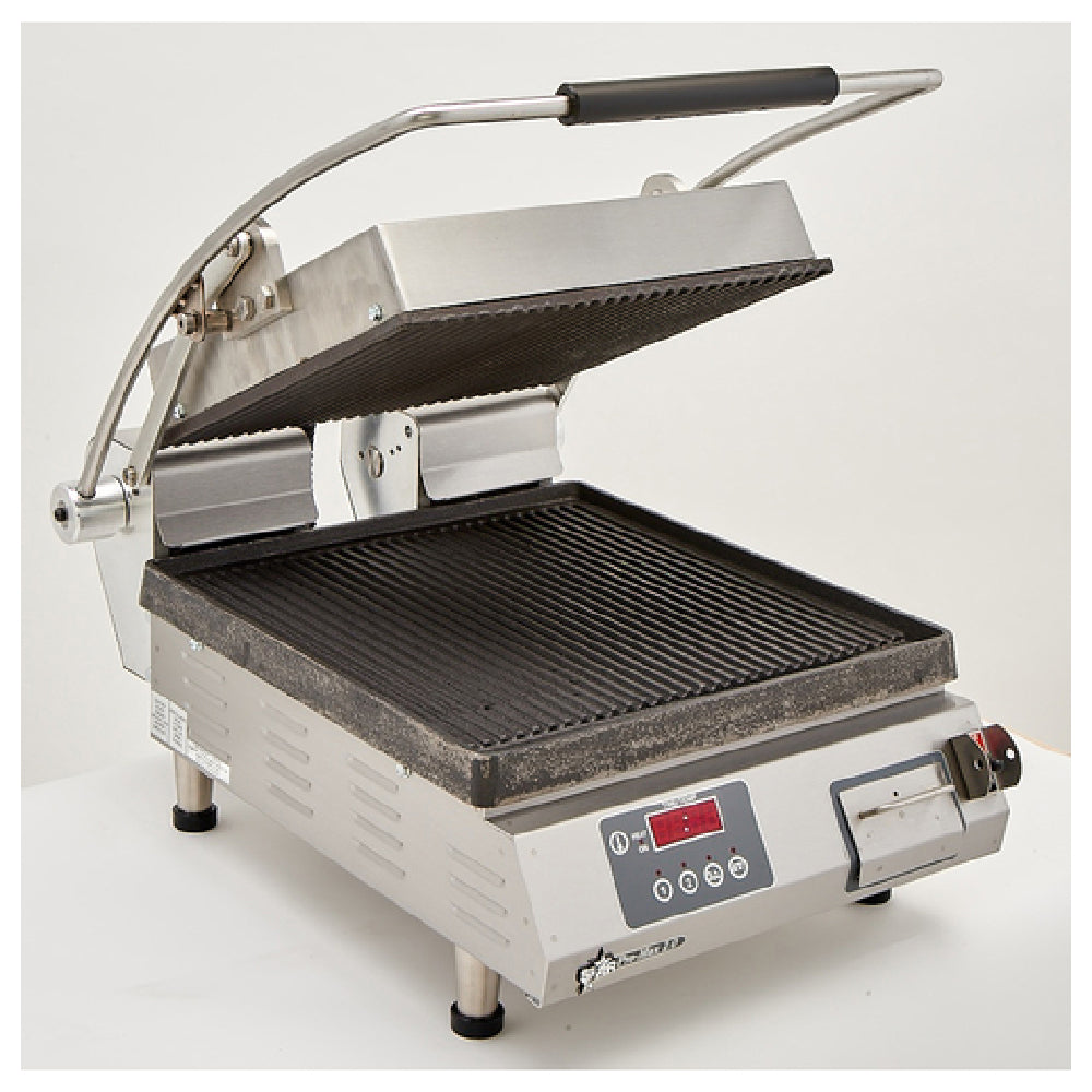 Star PGT14IE Pro-Max 2.0® Sandwich Grill 14.5" W X 14.2"D Grooved Cast Iron Cooking Surface