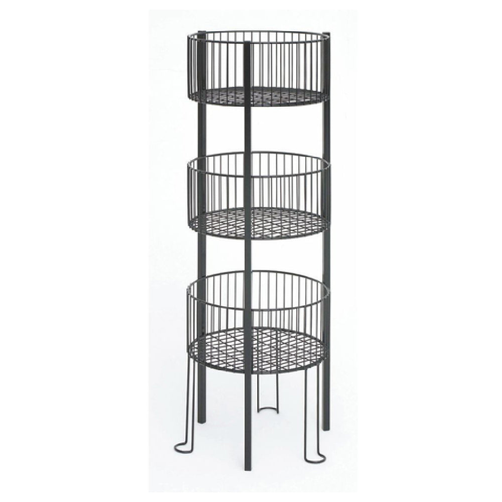 Hubert 23697 - Dump Bin Stand, 3-tier, 18" Dia. X 46"H Overall