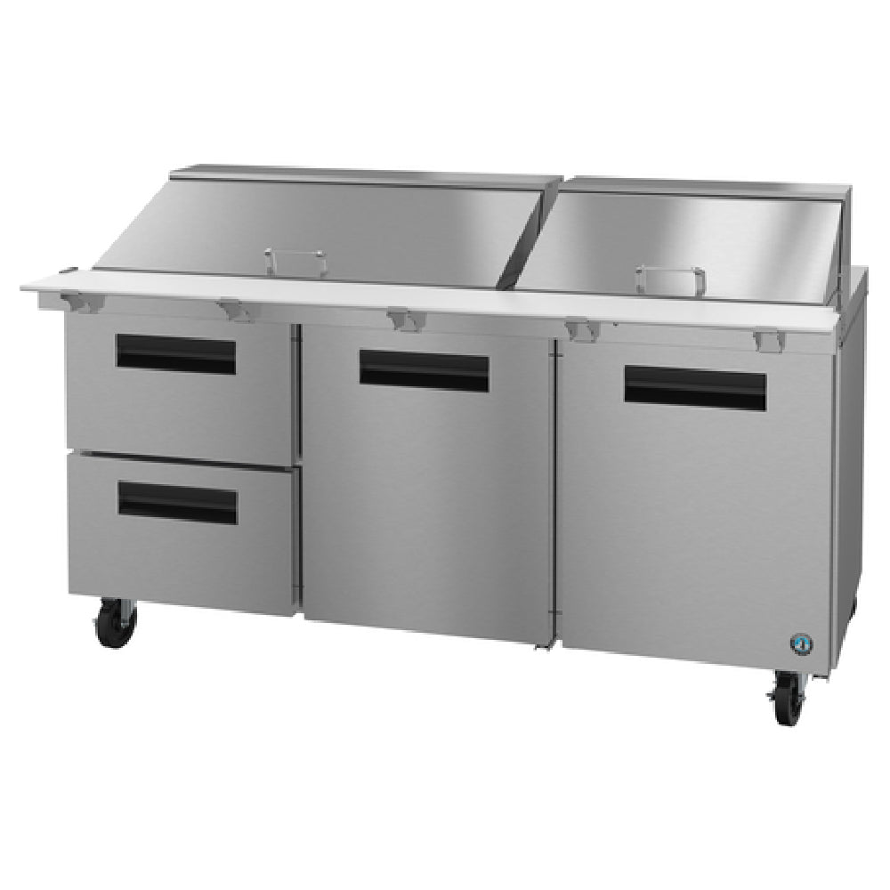 Hoshizaki SR72B-30MD2 - Steelheart Series Mega Top Refrigerator, Three-section, 72"W