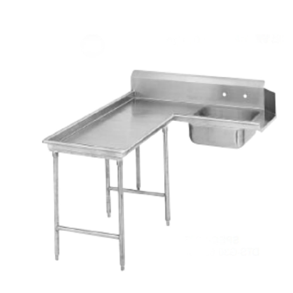 Klinger's Trading DTS3064L-ISLAND Island Soiled Dishtable Corner Design 59" Machine To Corner