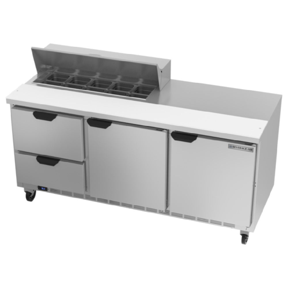 Beverage Air SPED72HC-10-2 Sandwich Top Refrigerated Counter Three-section 72"W