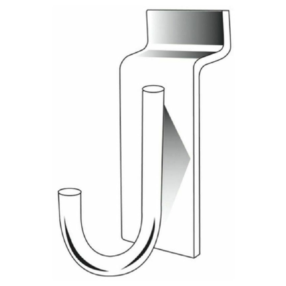 Hubert 22730 - Slatwall J-Hook, 1/8" Dia., Metal