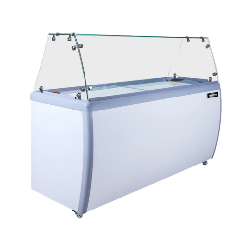Omcan 48657 (FR-CN-0260-S) Ice Cream Dipping/Display Case 39"W Displays (6) And Stores (4) 3 Gallon Tubs Of Ice Cream