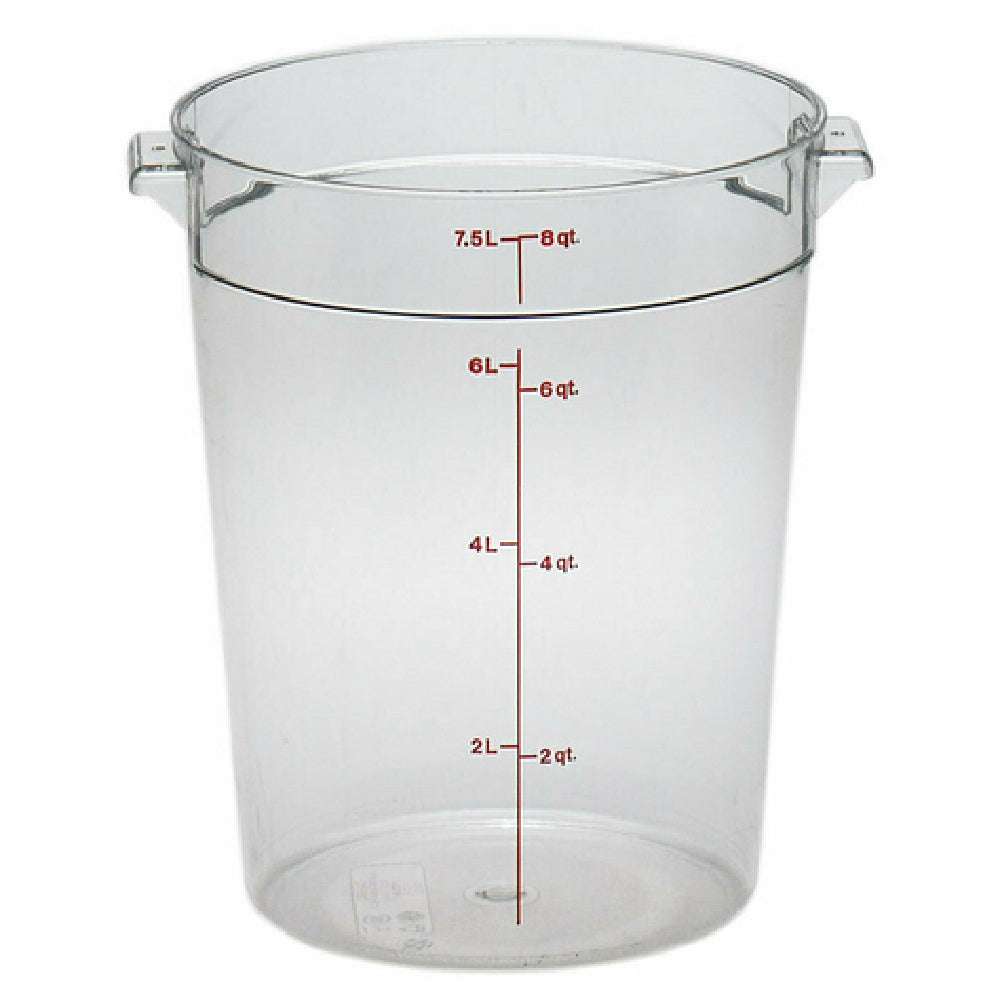 Cambro RFSCW8135 Camwear® Storage Container Round 8 Qt.