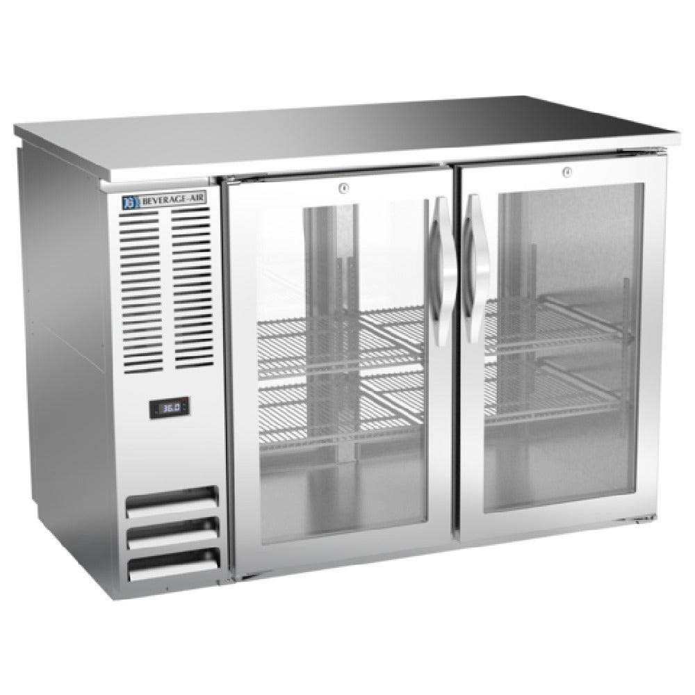 Beverage Air BBN48HC-G-PT-S - Refrigerated Pass-Thru Back Bar Refrigerator, Two-section