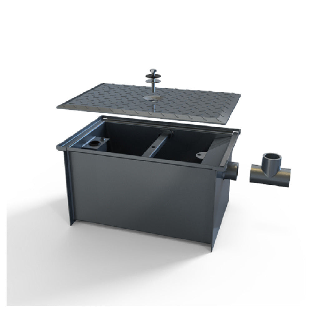 NBR Equipment GI-100 Grease Interceptor Trap 100 Lbs. Grease Capacity 50 Gallons Per Minute