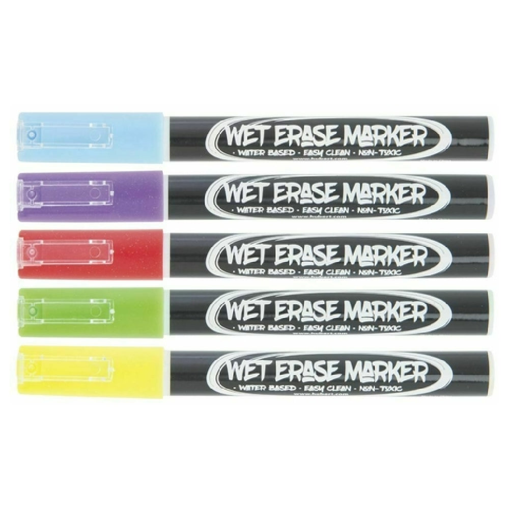 Hubert 82176 - Wet Erase Marker Set, 5-piece, Fine Point