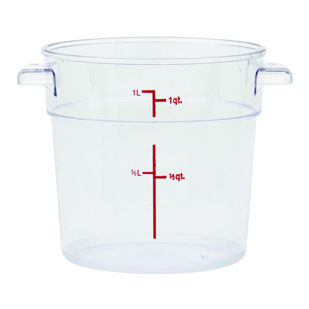 Hubert 77286 - Hubert® Food Storage Container, 5" Dia. X 5"D, Round