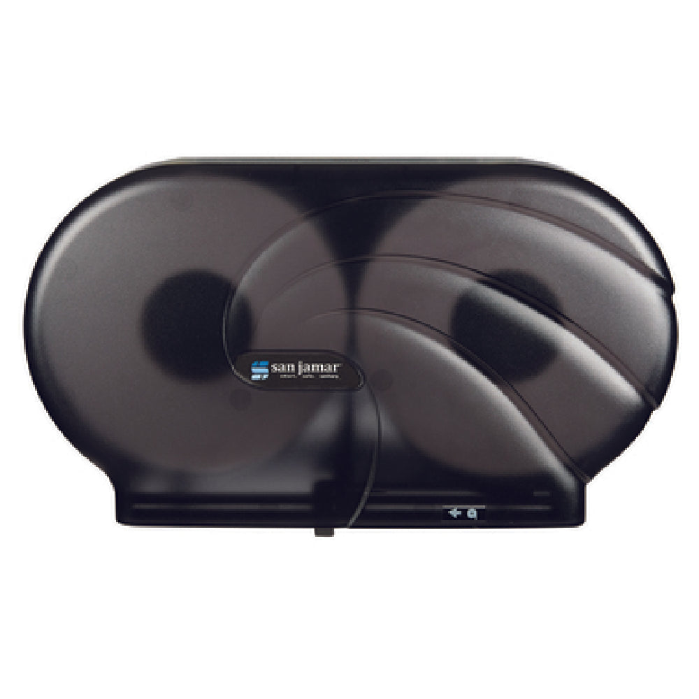 San Jamar R4090TBK Oceans® Bath Tissue Dispenser 19"W X 5-1/4"D X 12"H Fits (2) 9" Jumbo Rolls