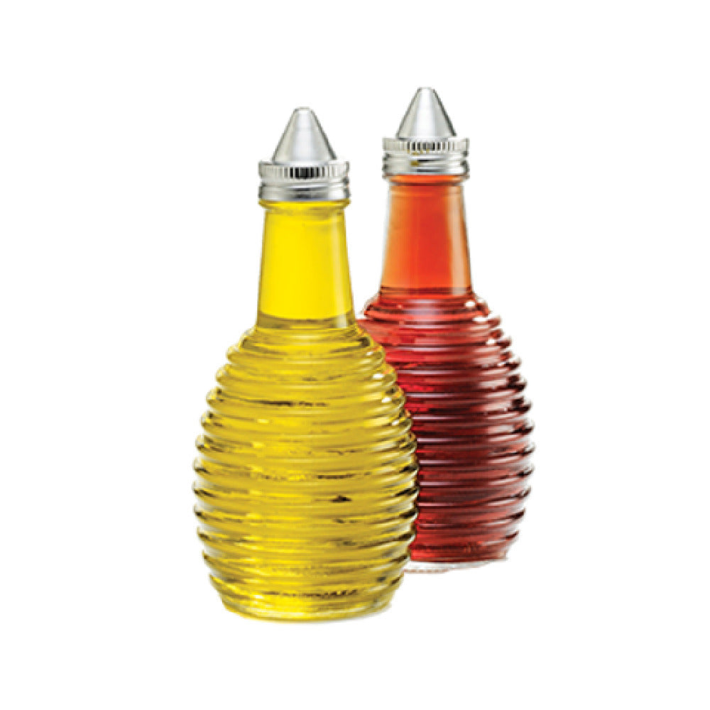 TableCraft Products BH3 - Beehive Collection™ Oil/Vinegar Dispensers, (2) 6 Oz. Clear Glass Jars (dishwasher Safe)