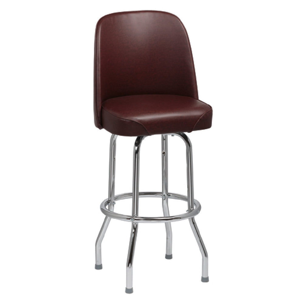 Royal ROY 7721 BRN - Bucket Bar Stool, High Back, Heavy Foam Padded Waterfall Seat