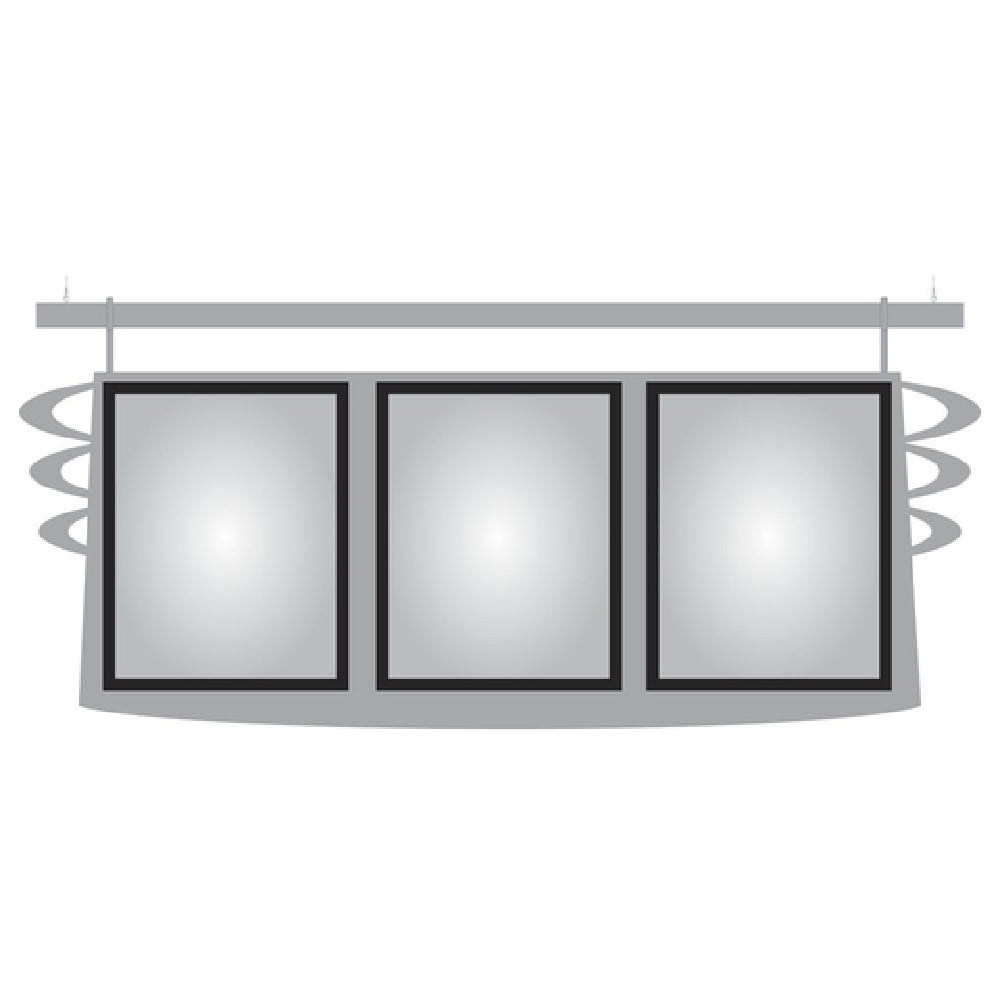 Hubert 87455 - Menu Board, 3-pocket, Hanging