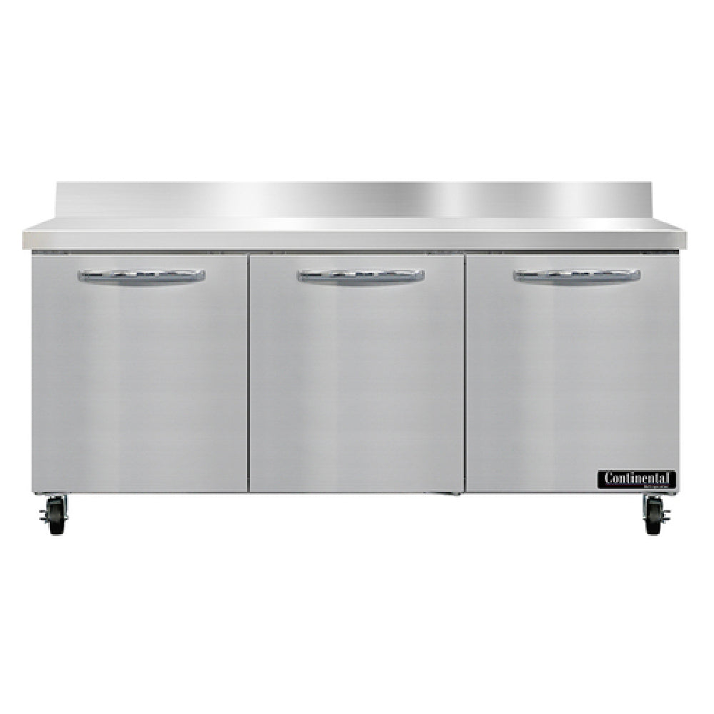 Continental Refrigerator SW72NBS Work Top Refrigerator 72"W 20.6 Cu Ft Capacity