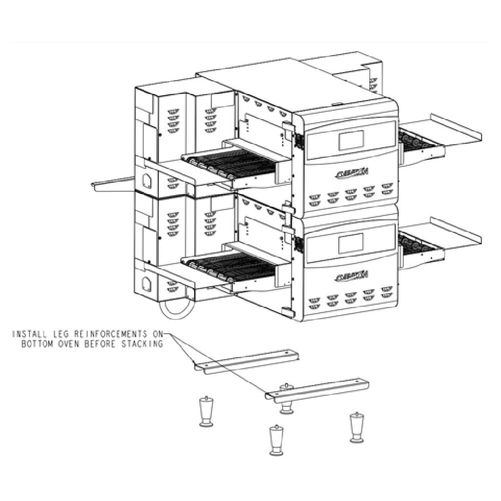 Ovention OVNTN-STK-11 - Stacking Kit For Any Combination Of (3) S1200 Or C1400