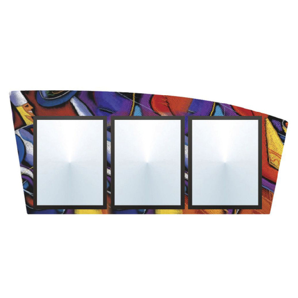 Hubert 78062 - Menu Board, 3-pocket, Wall-mount