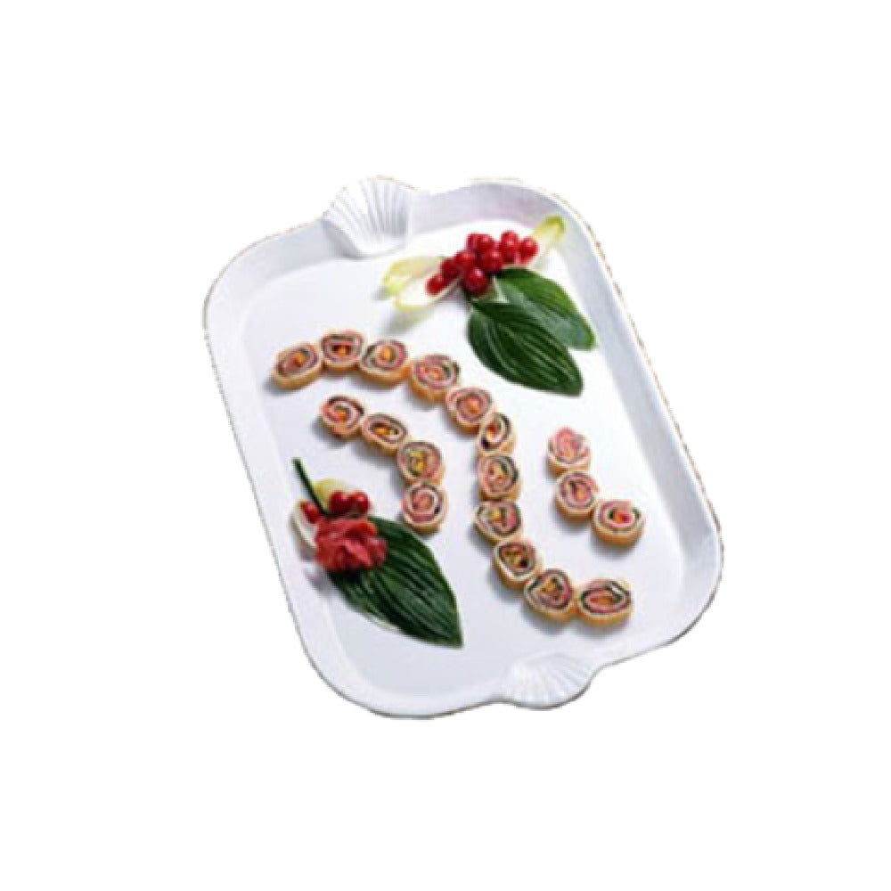 Bon Chef 2096PWHT Platter 18" X 26" With Shell Handles