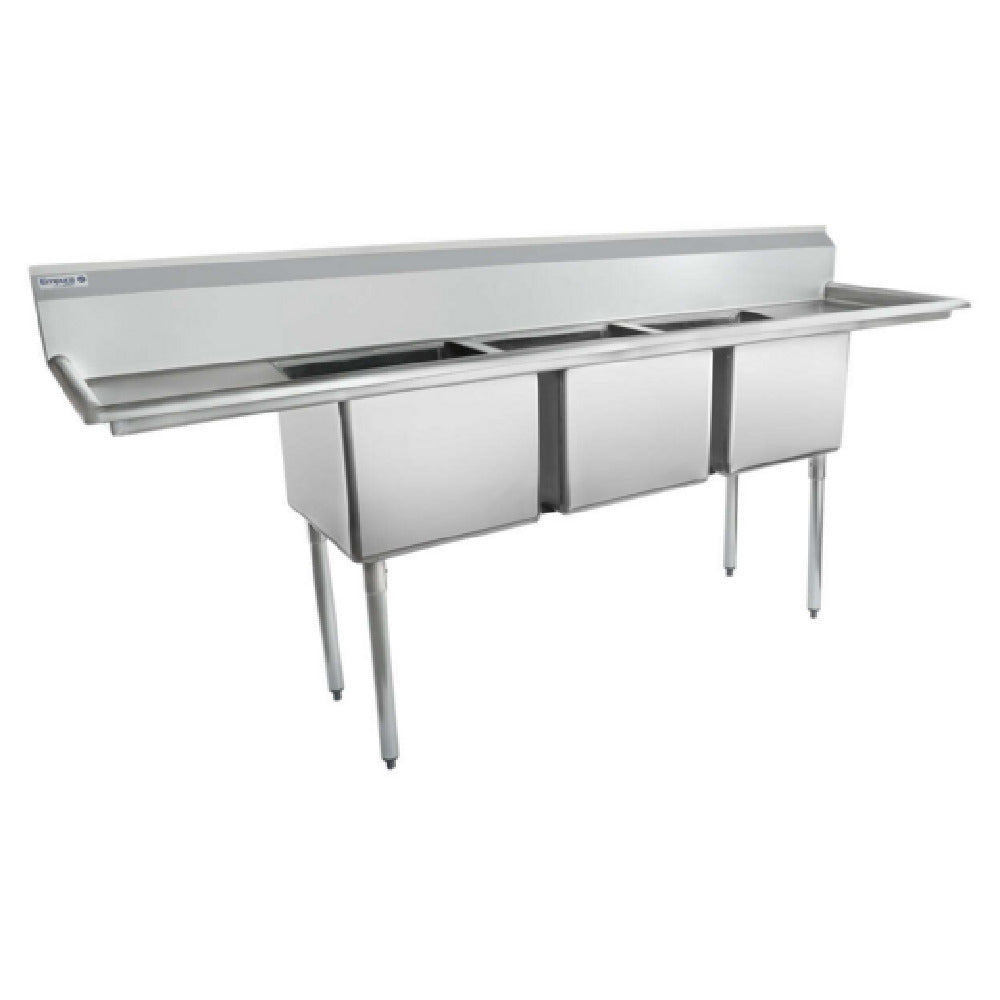 Empura ESD31818LR18 - Sink, 94"W X 23.5"D X 44.25"H, (3) Compartment