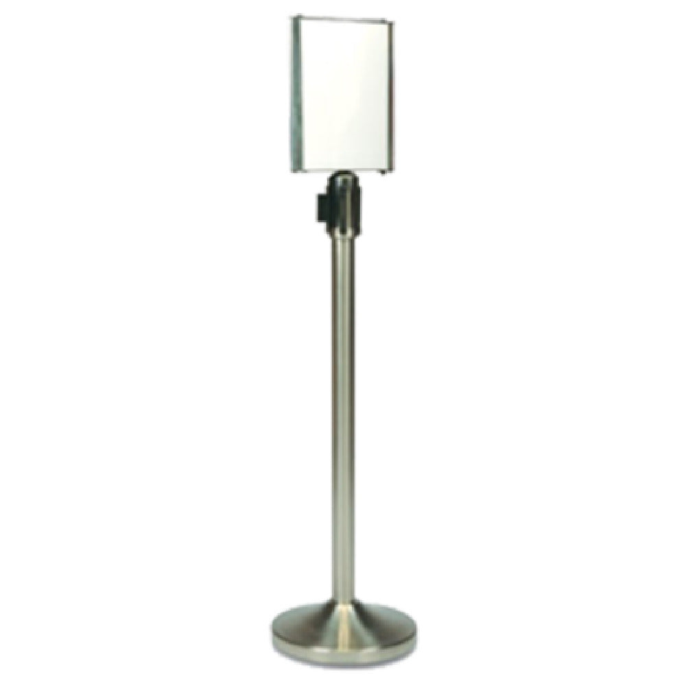 Central Specialties 5547 Sign Holder For Crowd Control Stanchion Includes Pole Connection Fittings