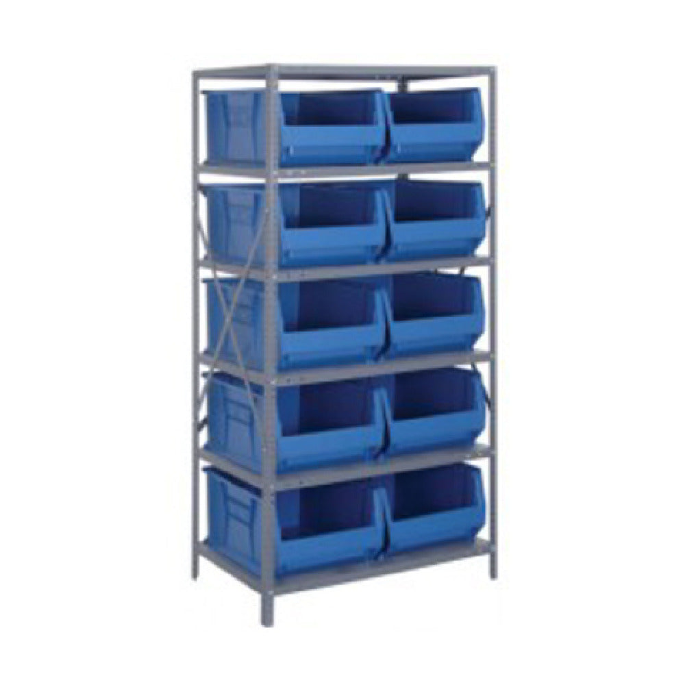 Quantum 2475-954_BLUE - Shelving Unit, 24"D X 36"L X 75"H, Heavy Duty