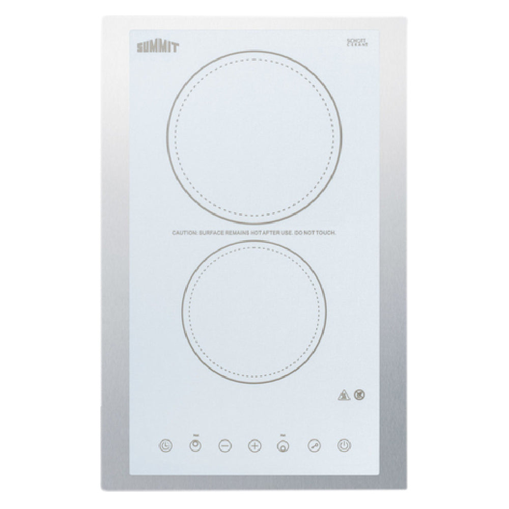 Summit CR2B23T4WTK15 Radiant Cooktop Electric 11-26/64" W