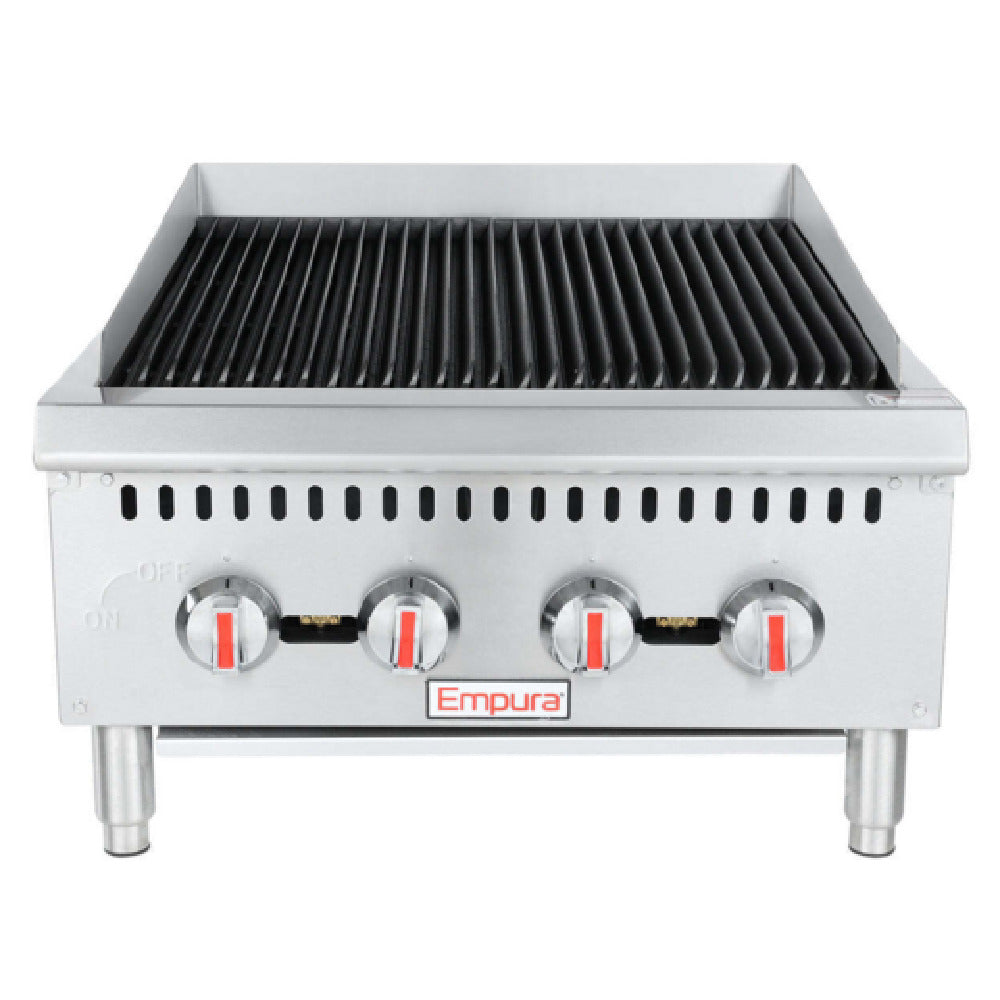 Empura ECB-24 - Heavy-Duty Gas Charbroiler, Natural Gas, 24"W X 29.3"D X 16"H