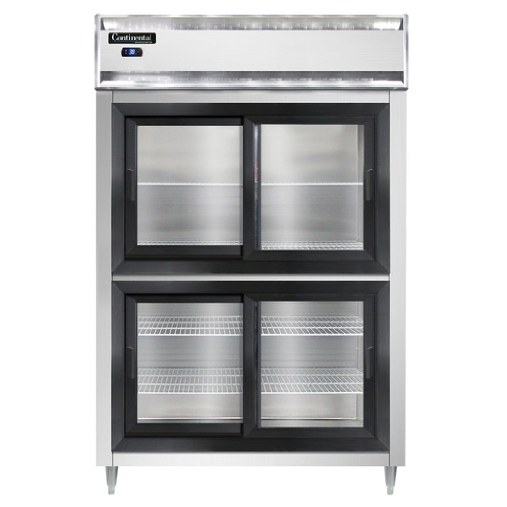 Continental Refrigerator D2RSNSSSGDHD Designer Line Refrigerator Reach-in Two-section