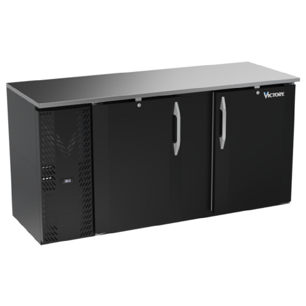 Victory VBBN68HC-F-B - Back Bar Refrigerator, Food Rated, Two-section