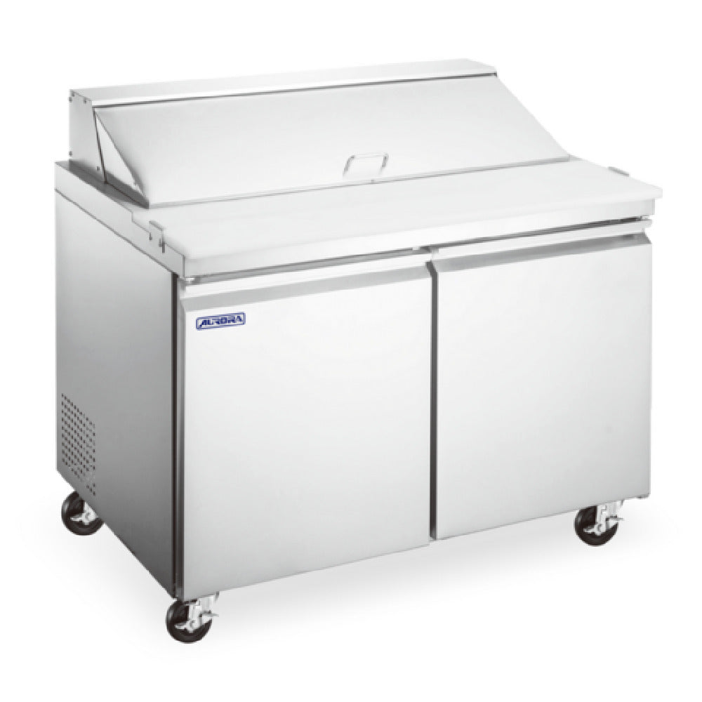 Omcan USA 59129 - (PT-CN-0920E-M-HC) Aurora Mega Top Salad / Sandwich Prep Table