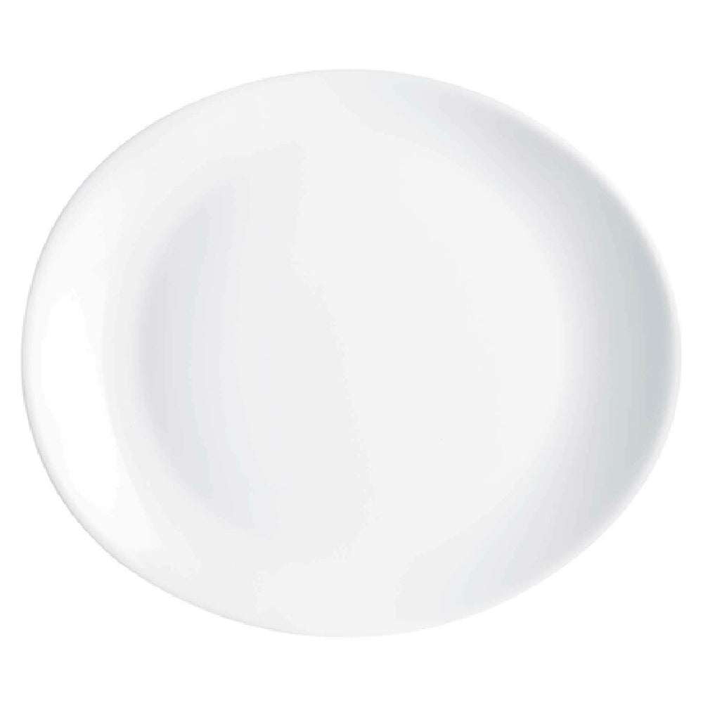 Arc Cardinal L2811 Arcoroc Evolutions White Steak Plate (L:11.75'' X W:10.0'') Fluorosilicate Opal Glass