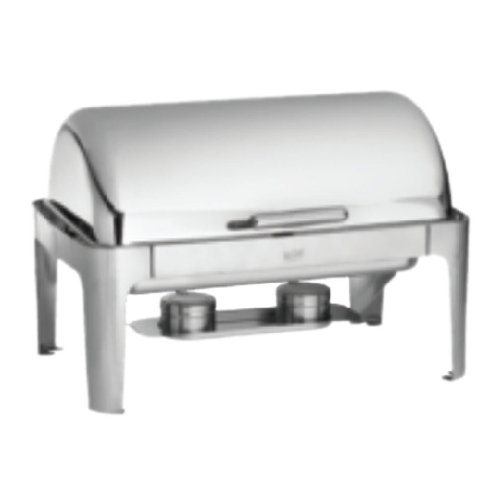 Tablecraft CW40167 Fuel Chafer Dish With Roll Top 9 Qt. (10-1/8 Qt. Filled Capacity)