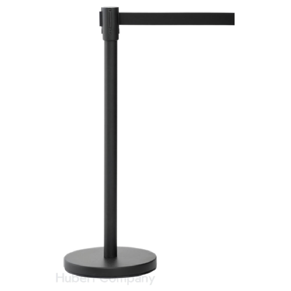 Hubert 49970 - Stanchion, Includes: (1) 39-1/2"H Post, (1) 14" Dia. Flat Heavy-weight Base With Protective Rubber Floor Guards & (1) 5' Black Belt