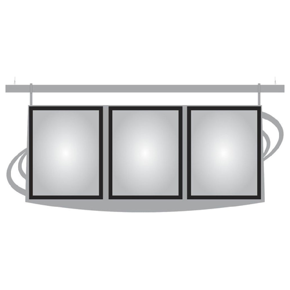Hubert 34306 - Menu Board, 3-pocket, Hanging