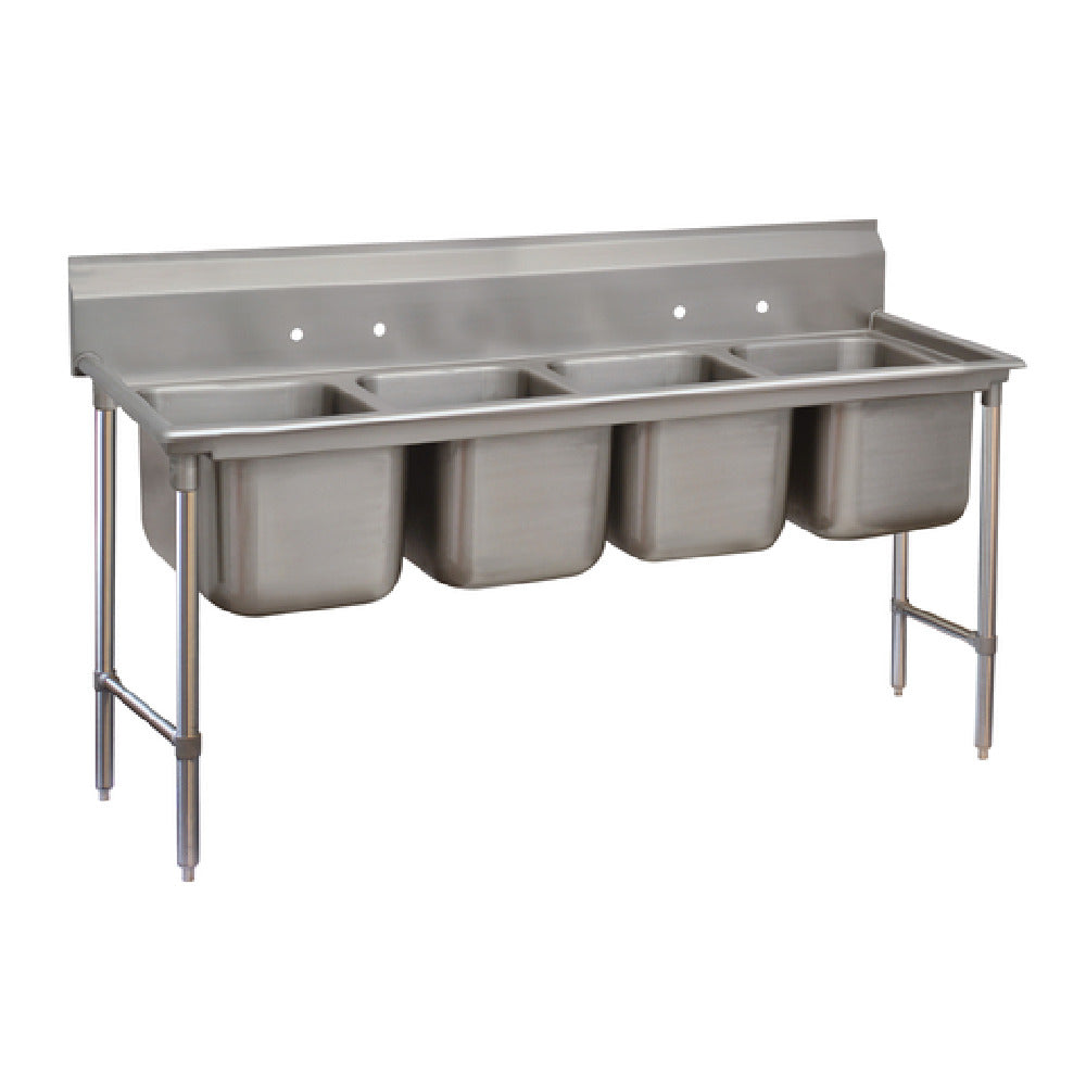 Advance Tabco 93-84-80 Regaline Sink 4-compartment 28" Front-to-back X 20" Wide Sink Compartments