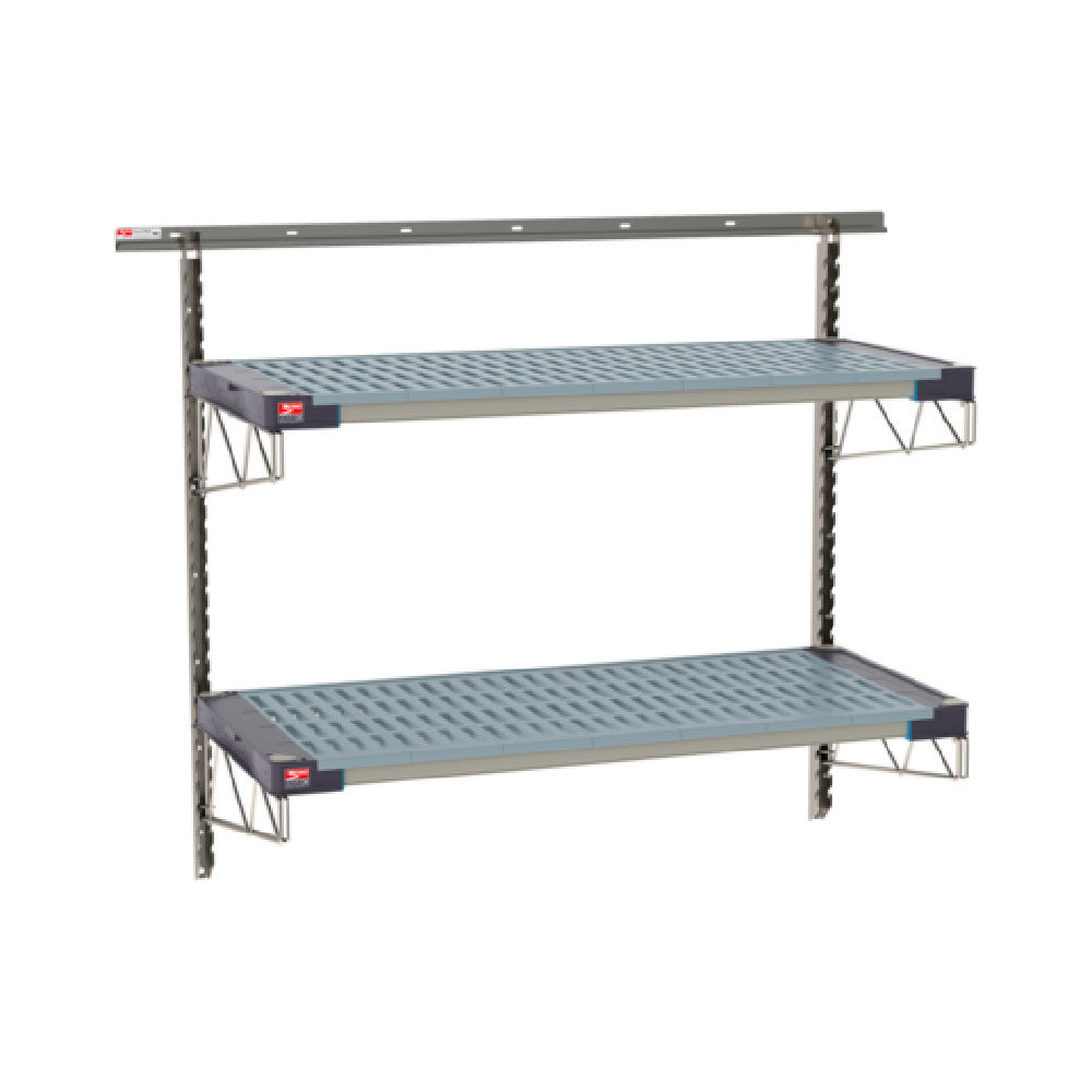 Metro SW-2148S4-45-2TIER - SmartWall Life Wall Shelving Kit, Two-shelf, Type 304 Stainless Steel Components: Wall Track