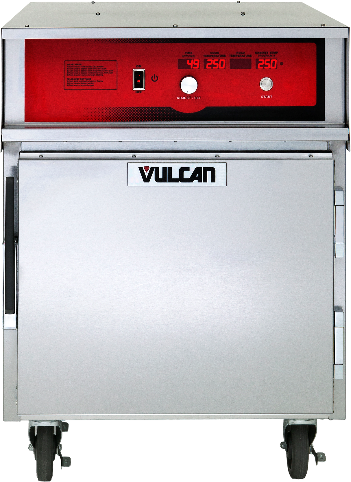 Vulcan VCH5 26 Inch Cook Hold Cabinet Mobile Stainless Steel with Electronic Controls