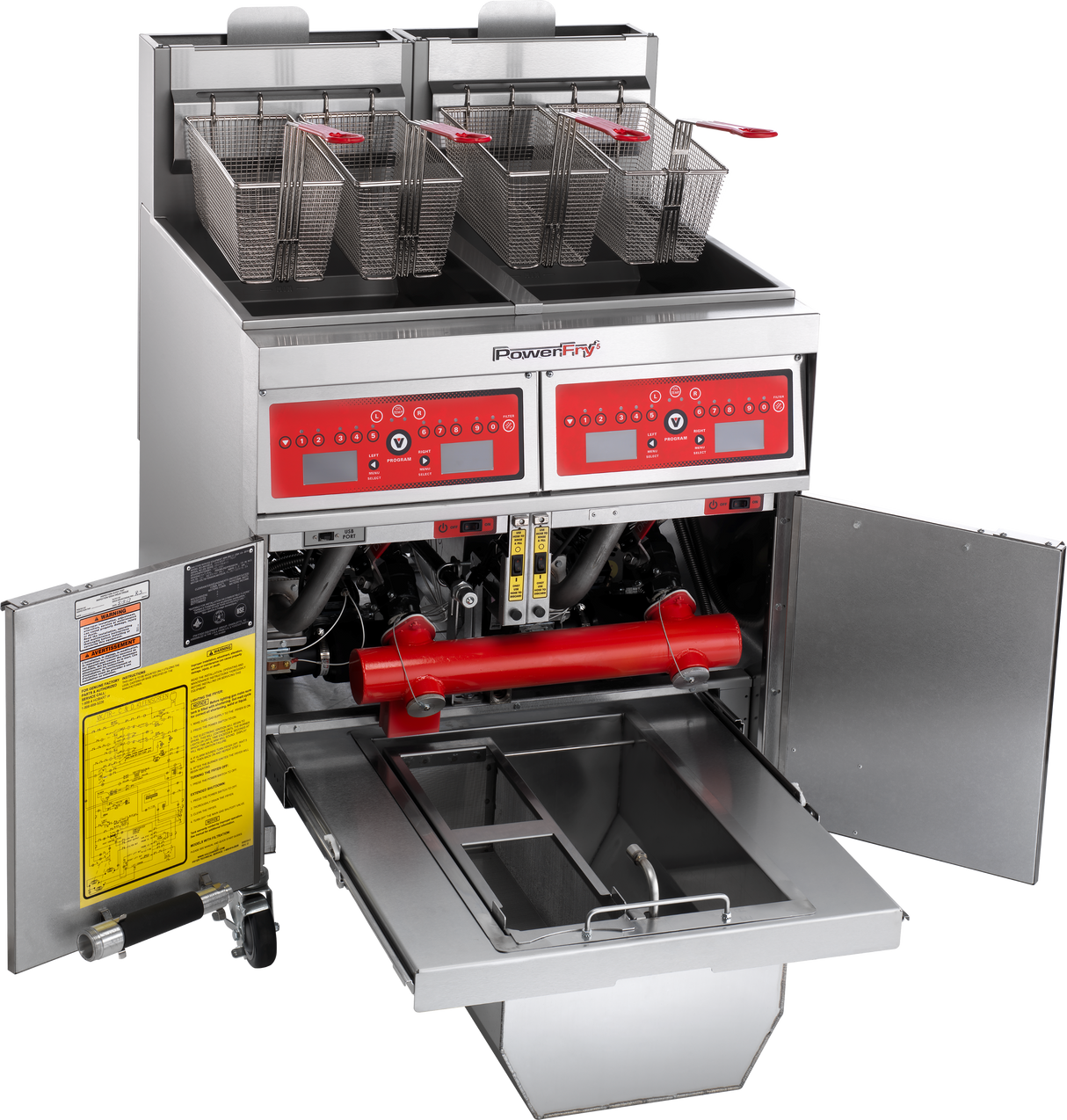 Vulcan 2VK45CF_LP 31 Inch Gas Deep Fryer High Efficiency with 140000 BTU