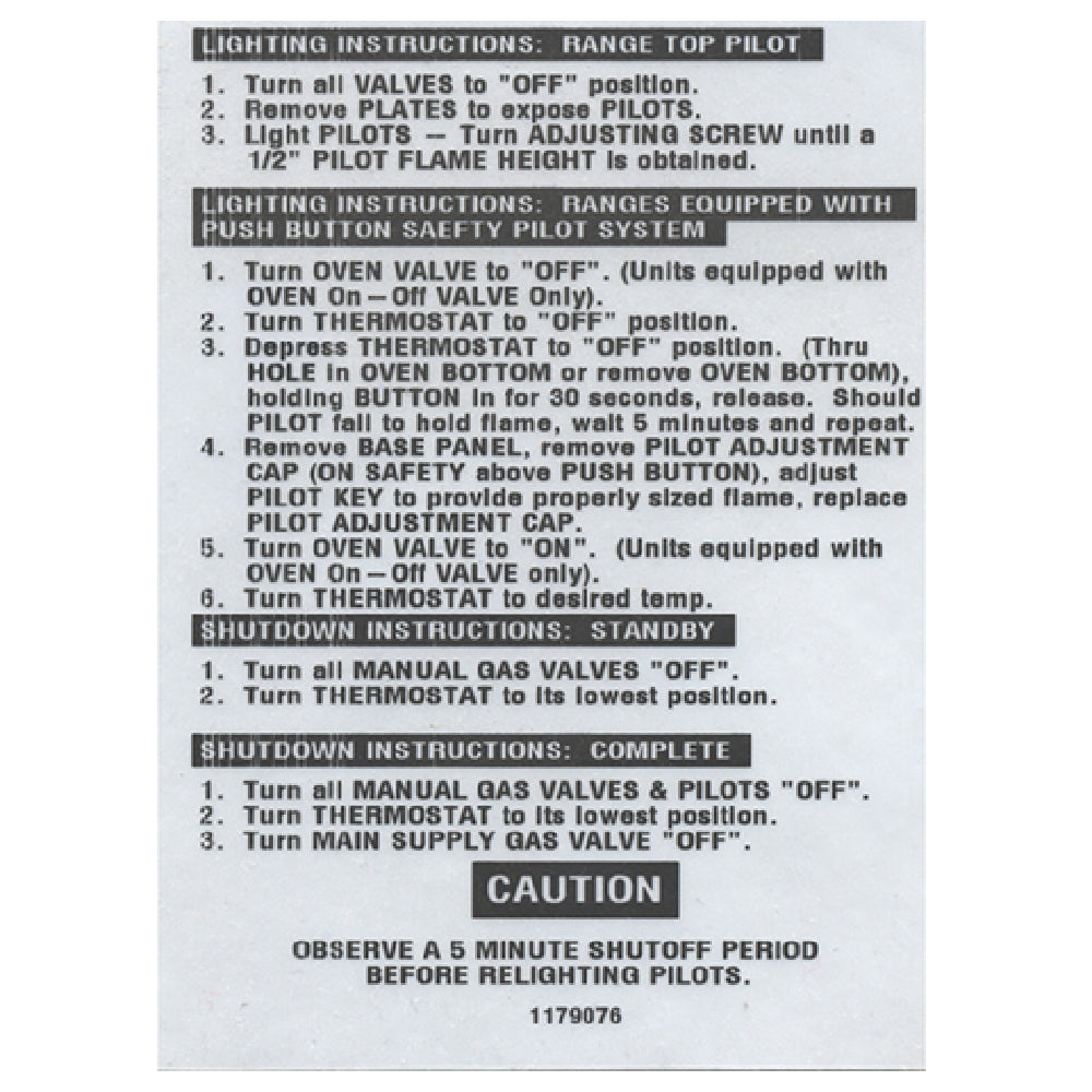 Southbend 1179076 Lighting Instructions E Nglish