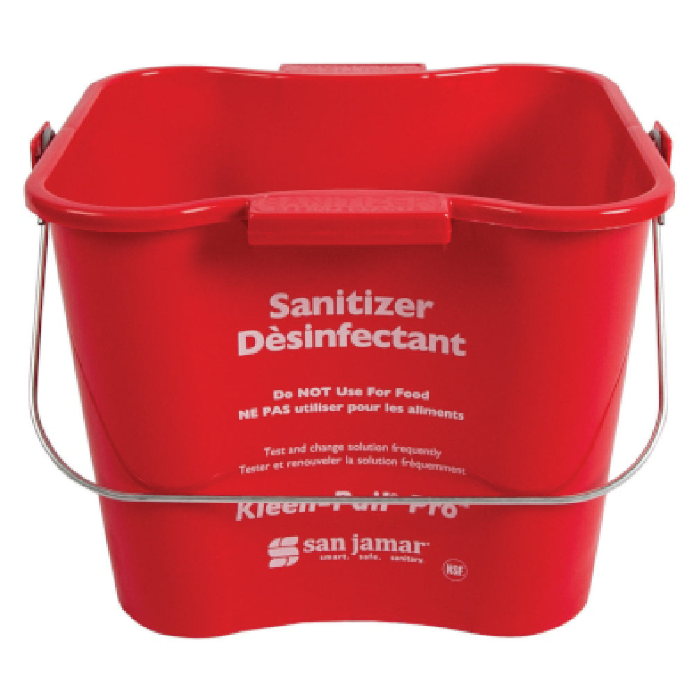 San Jamar SJKPP196RD 6 Qt Red Kleen Pail Pro