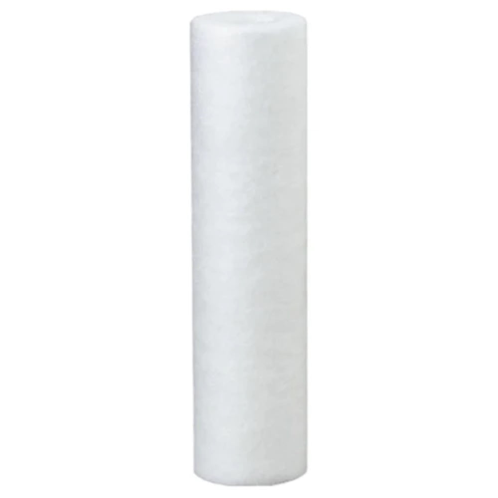 A cylindrical white SC10RC40 replacement cartridge stands upright against a plain white background. The surface is smooth and solid, with flat top and bottom ends, and uniform thickness throughout. There are no visible markings or labels.